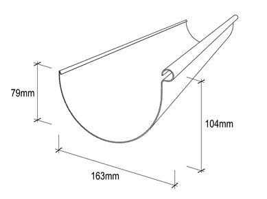 150mm Half Round Gutter
