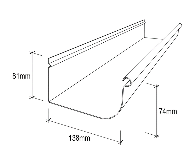 Quad 150 Gutter