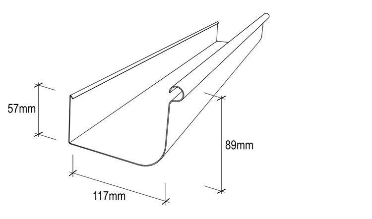 Quad Hi-Front 115 Gutter
