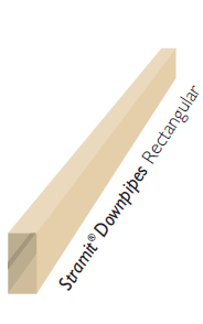 Colour Rectangular Downpipe - Special Sizes Plain Face 0.40 BMT