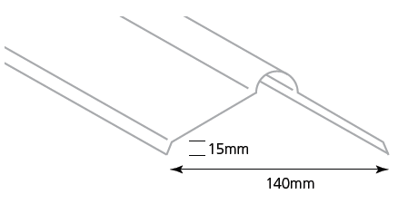 Roll Top Ridge Flashing to suit Corrugated