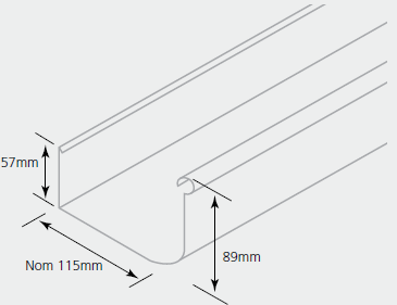 Quad Hi-Front 115 Gutter