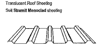 Translucent Roof Sheeting Suit Monoclad Sheeting